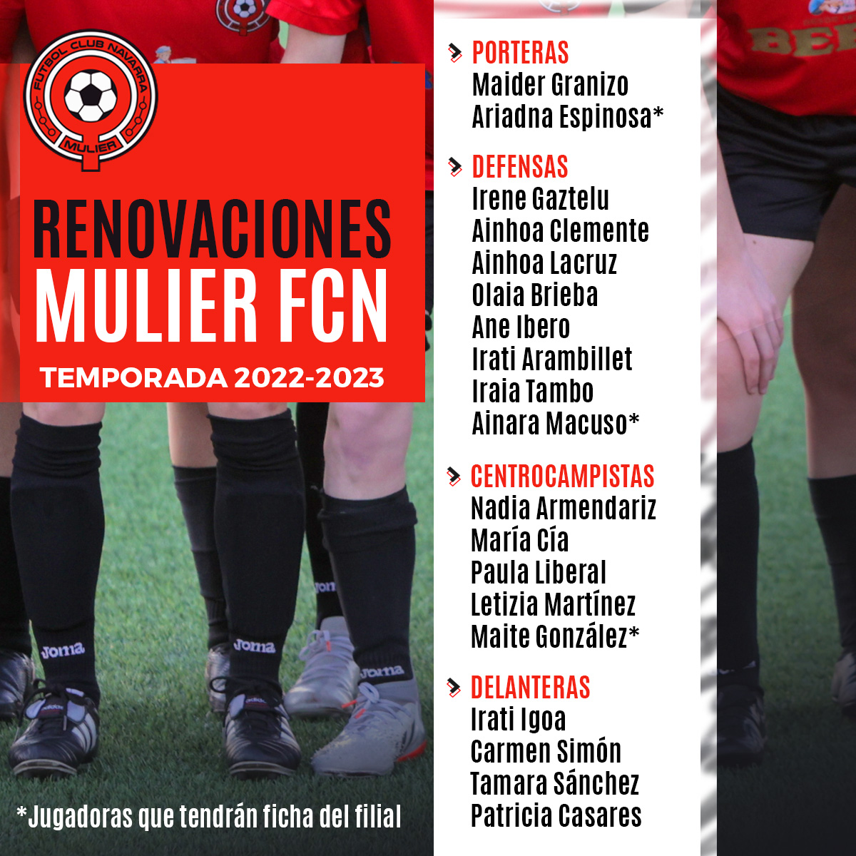 Renovaciones en la primera plantilla